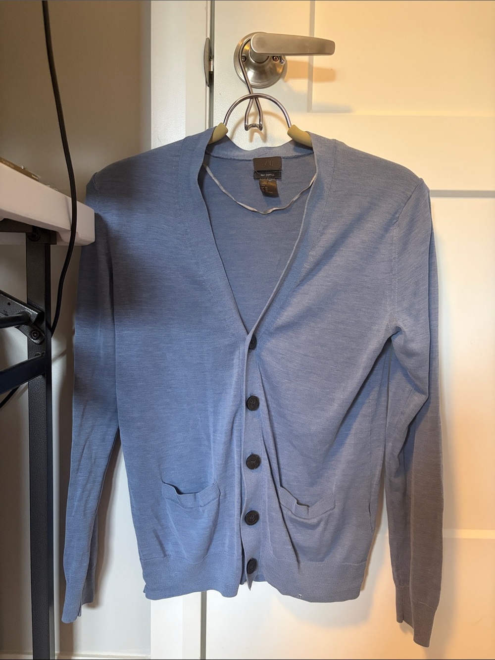 H&M Light Blue Women's Button-Front Cardigan